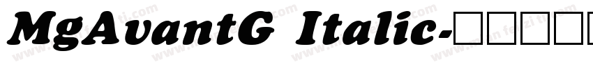 MgAvantG Italic字体转换
